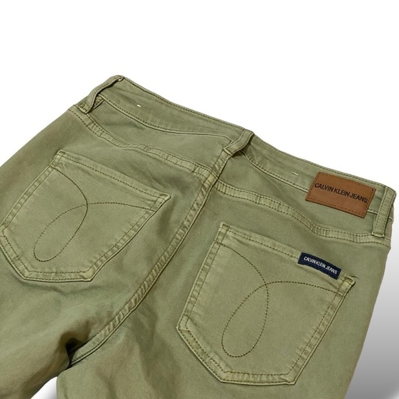 Calvin Klein Straight Skinny Contoured Jeans Size 2 Green High Rise Like… - Picture 9 of 15